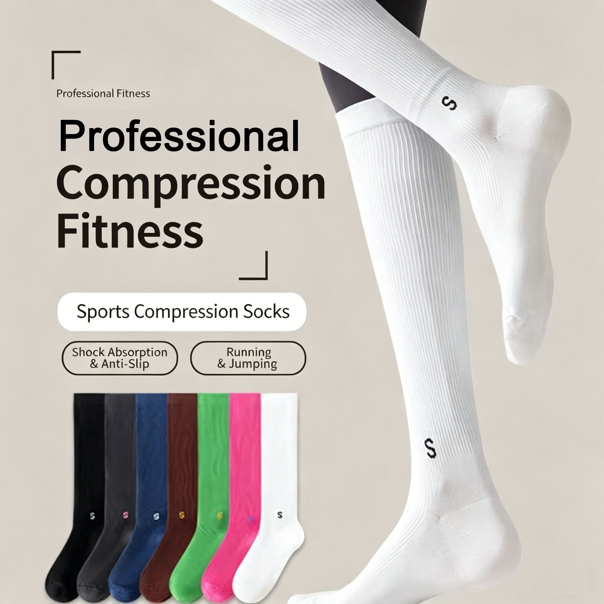 Compression Calf Sleeve - Kaos Kaki Kompresi Olahraga Profesional untuk