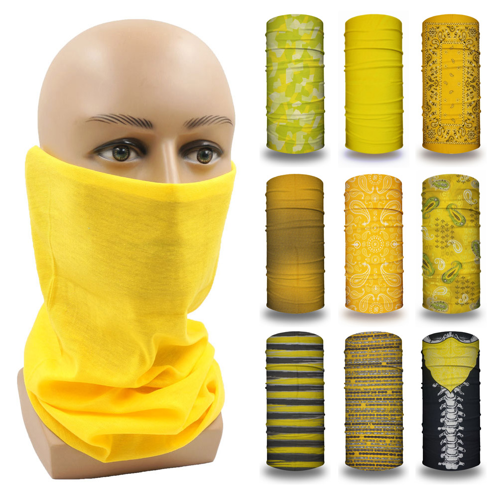 Running Gear Youtube - Bandana tabung kuning wanita, hiasan kepala