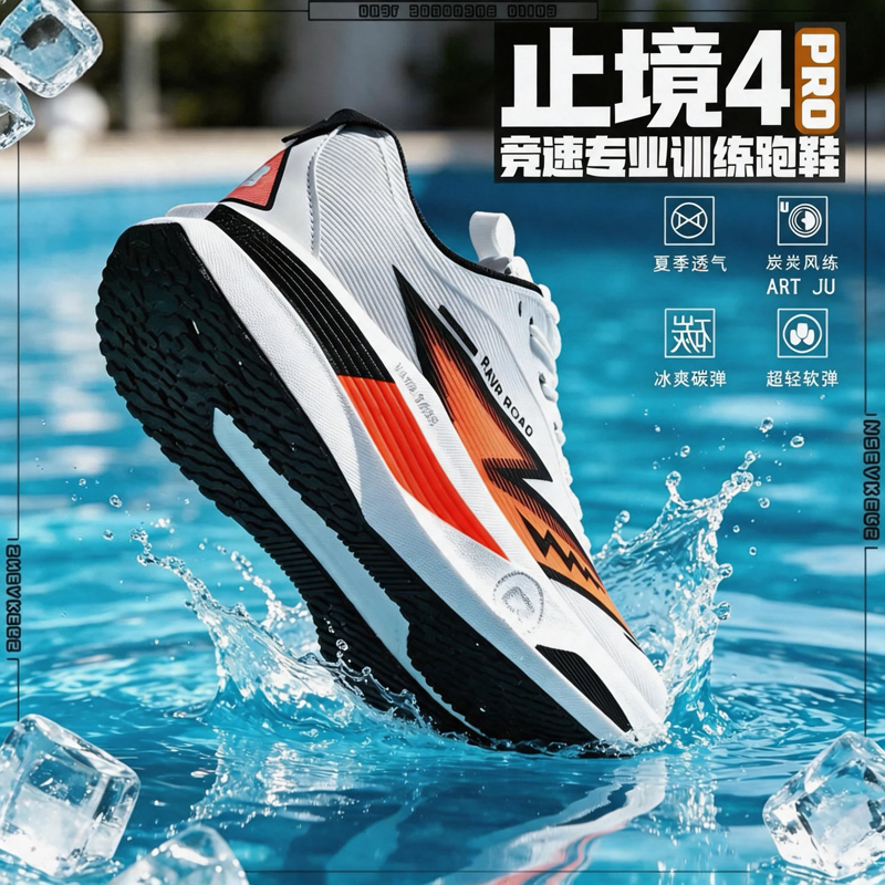 Running Shoe Carbon - Sepatu Lari Pro Marathon dengan Panel
