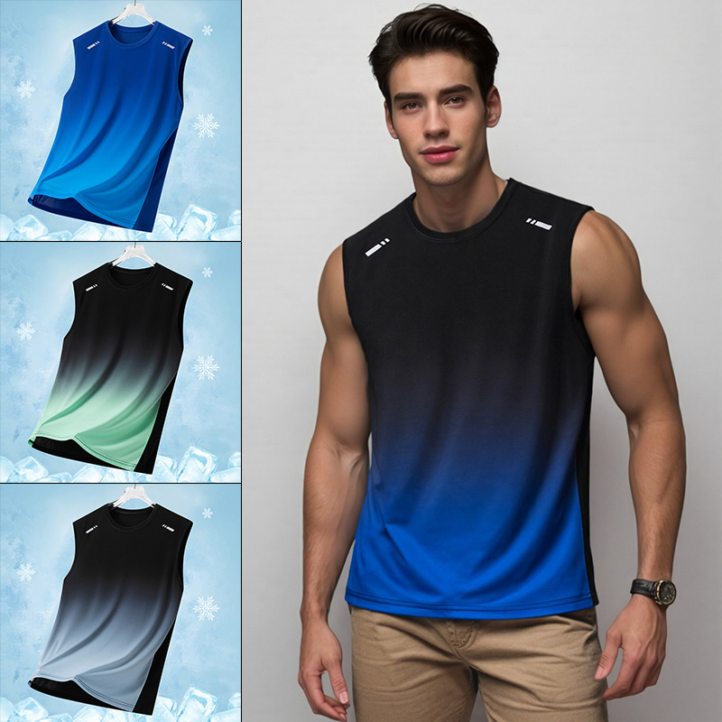 Running Gear Youth - Rompi Olahraga Pria Gradient, Kaos Tanpa