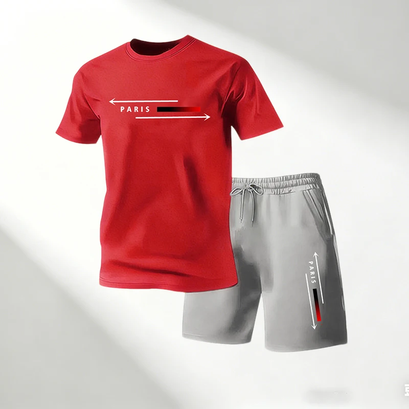 Running Gear Quick Dry - Kaus Lengan Pendek Pria Celana Pendek