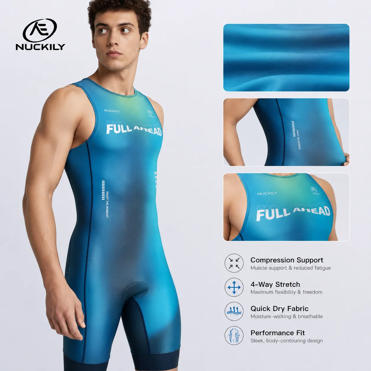 NUCKILY Setelan Triathlon Tanp - Running Gear Youth ulasan dan harga