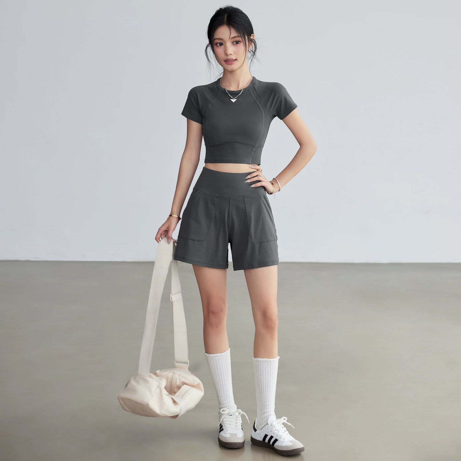 Setelan Lari Wanita Lengan Pen - Running Gear Quick Dry ulasan dan harga