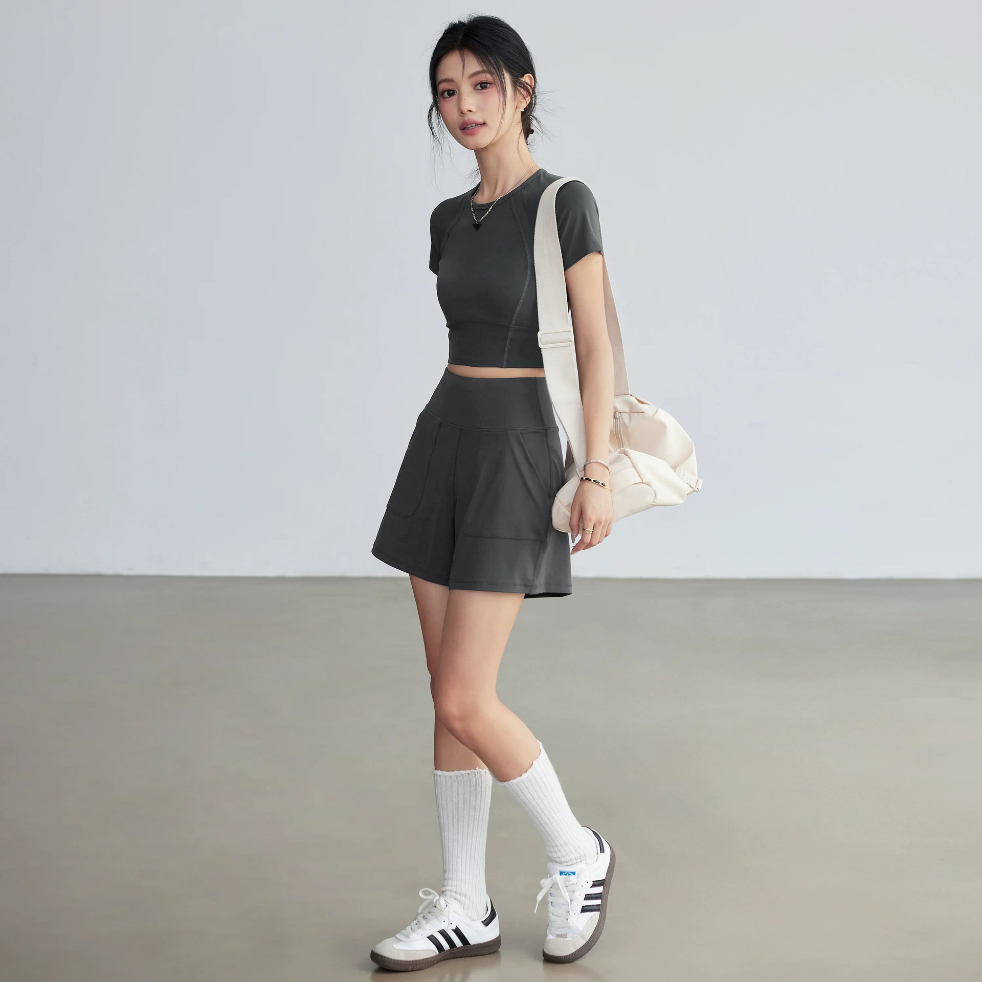 Setelan Lari Wanita Lengan Pen - Running Gear Quick Dry ulasan dan harga