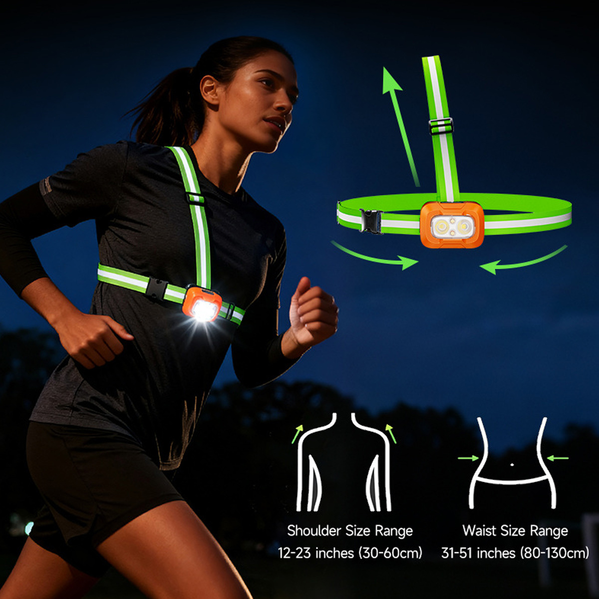 Lampu Lari USB Dapat Diisi Ula - Running Gear For Night ulasan dan harga