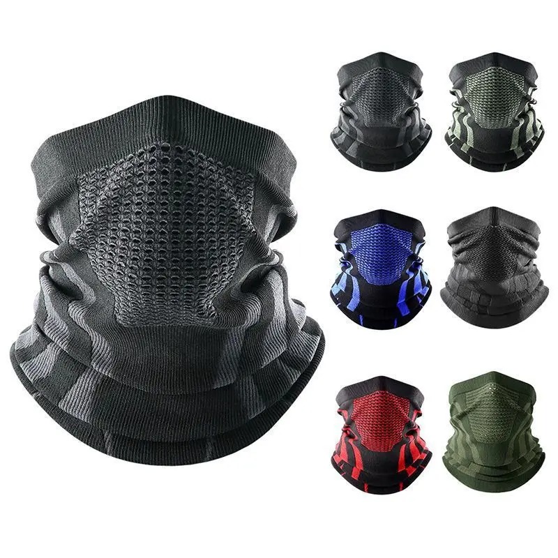 Syal Masker Wajah Bergaris Zeb - Running Gear In Snow ulasan dan harga