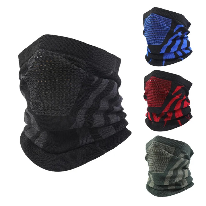 Syal Masker Wajah Bergaris Zeb - Running Gear In Snow ulasan dan harga
