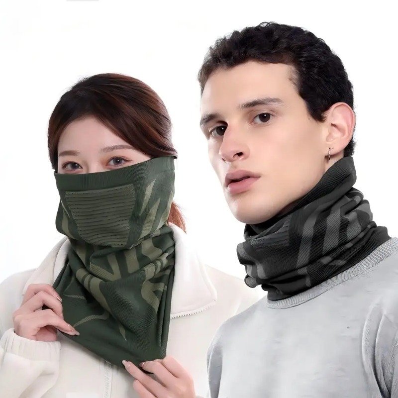 Syal Masker Wajah Bergaris Zeb - Running Gear In Snow ulasan dan harga