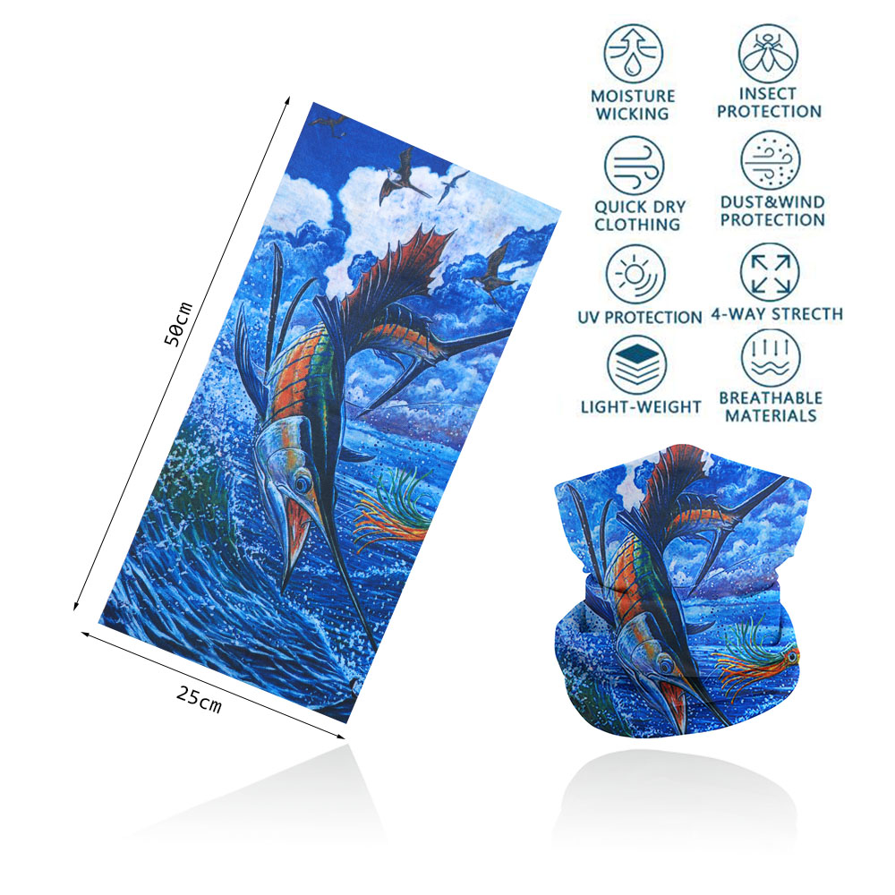 Bandana leher pola sisik ikan, - Running Gear Youtube ulasan dan harga
