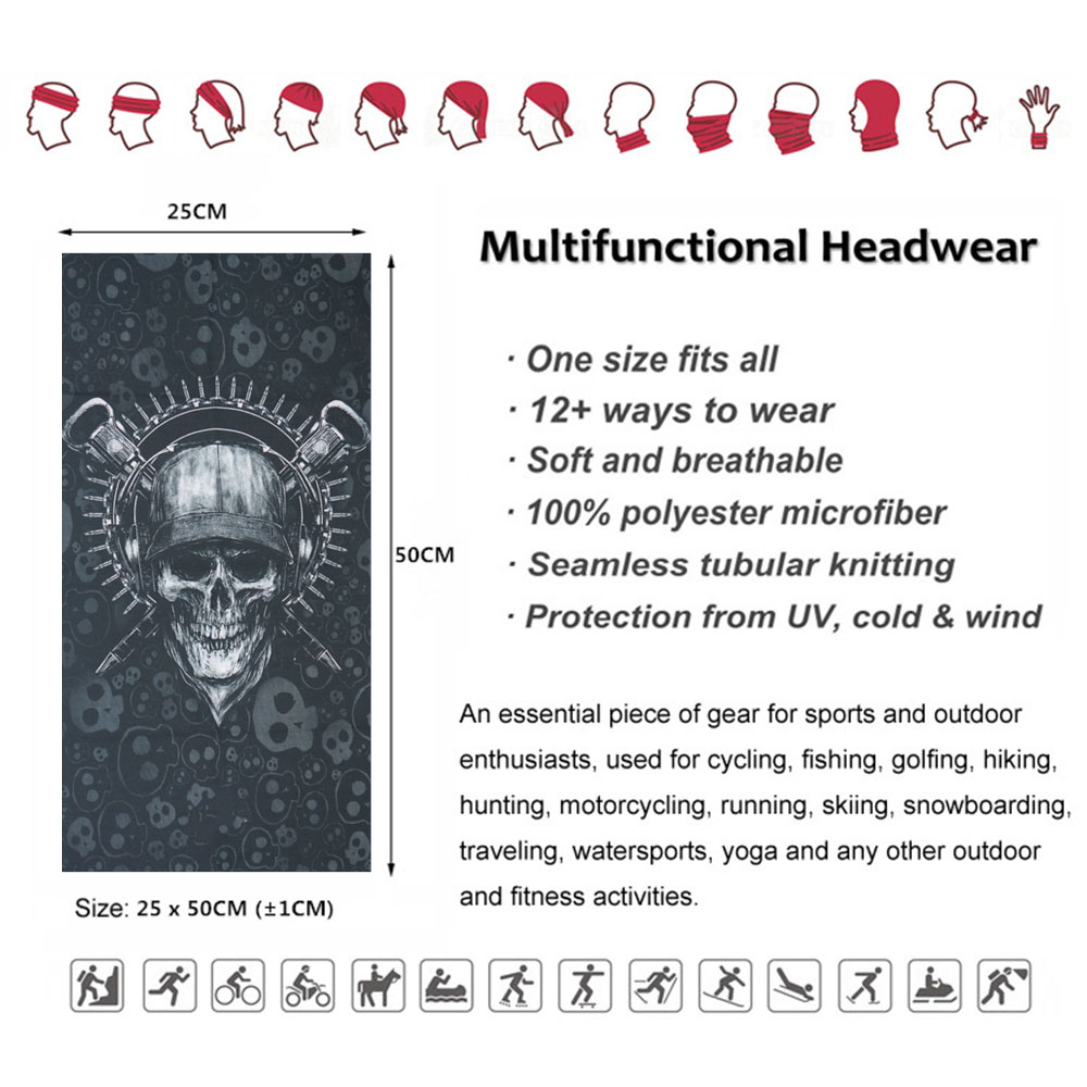 Masker Wajah pola tengkorak, p - Running Gear Youtube ulasan dan harga